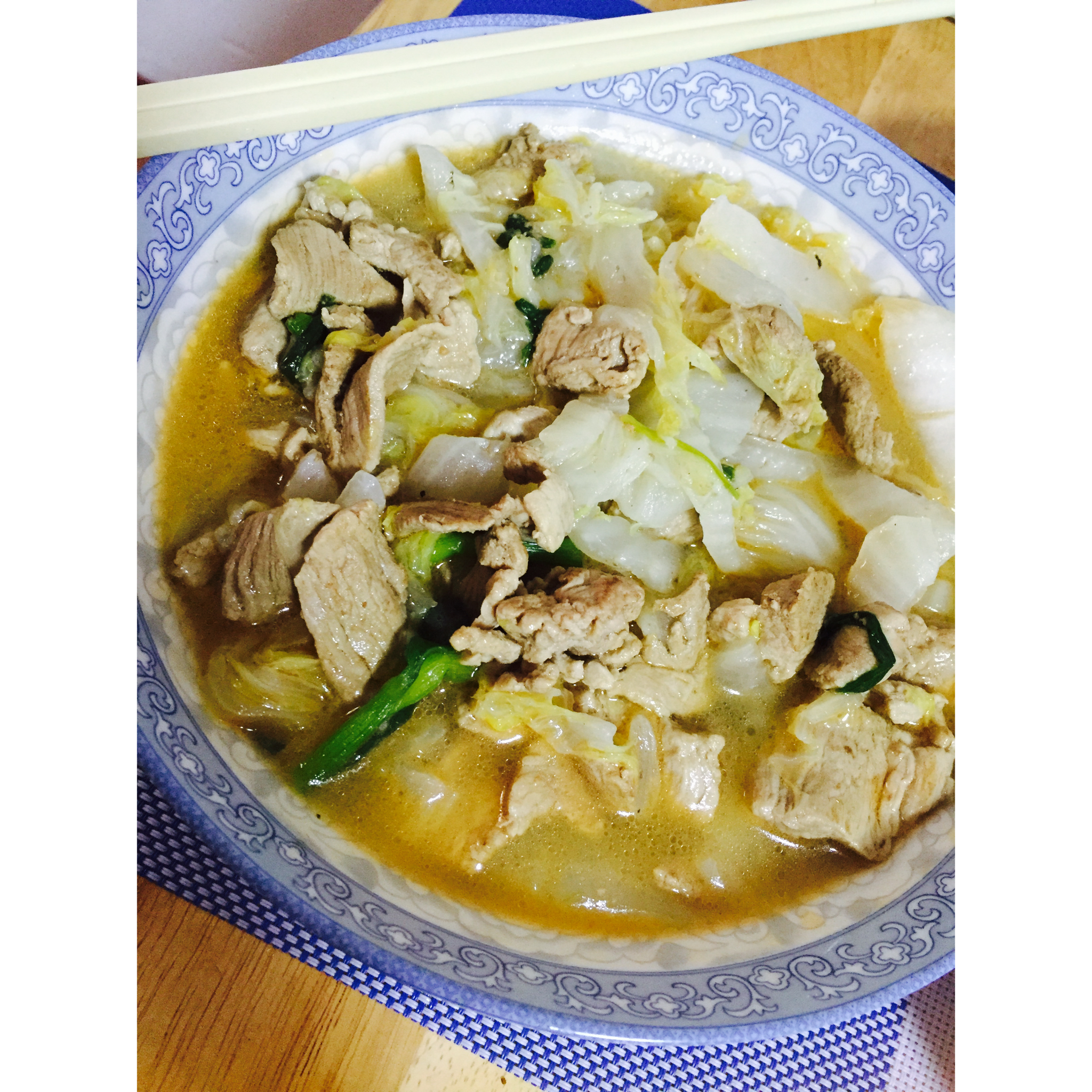 白菜炒肉