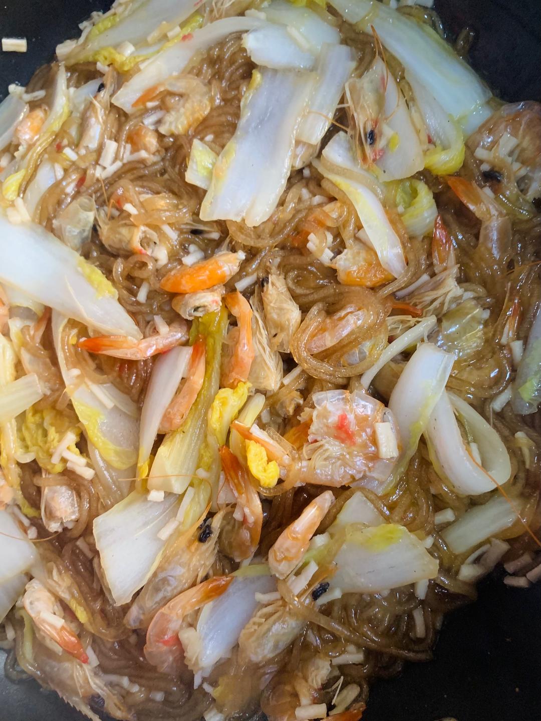 低卡虾干娃娃菜捞粉丝