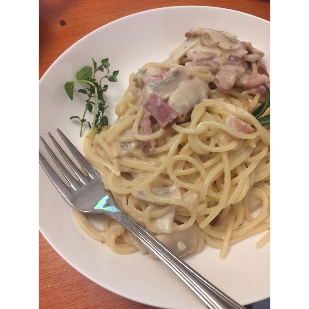 【食材包操作说明】培根蘑菇白酱意面