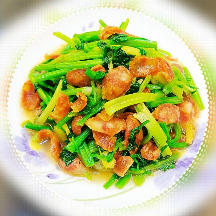 香肠香干炒药芹