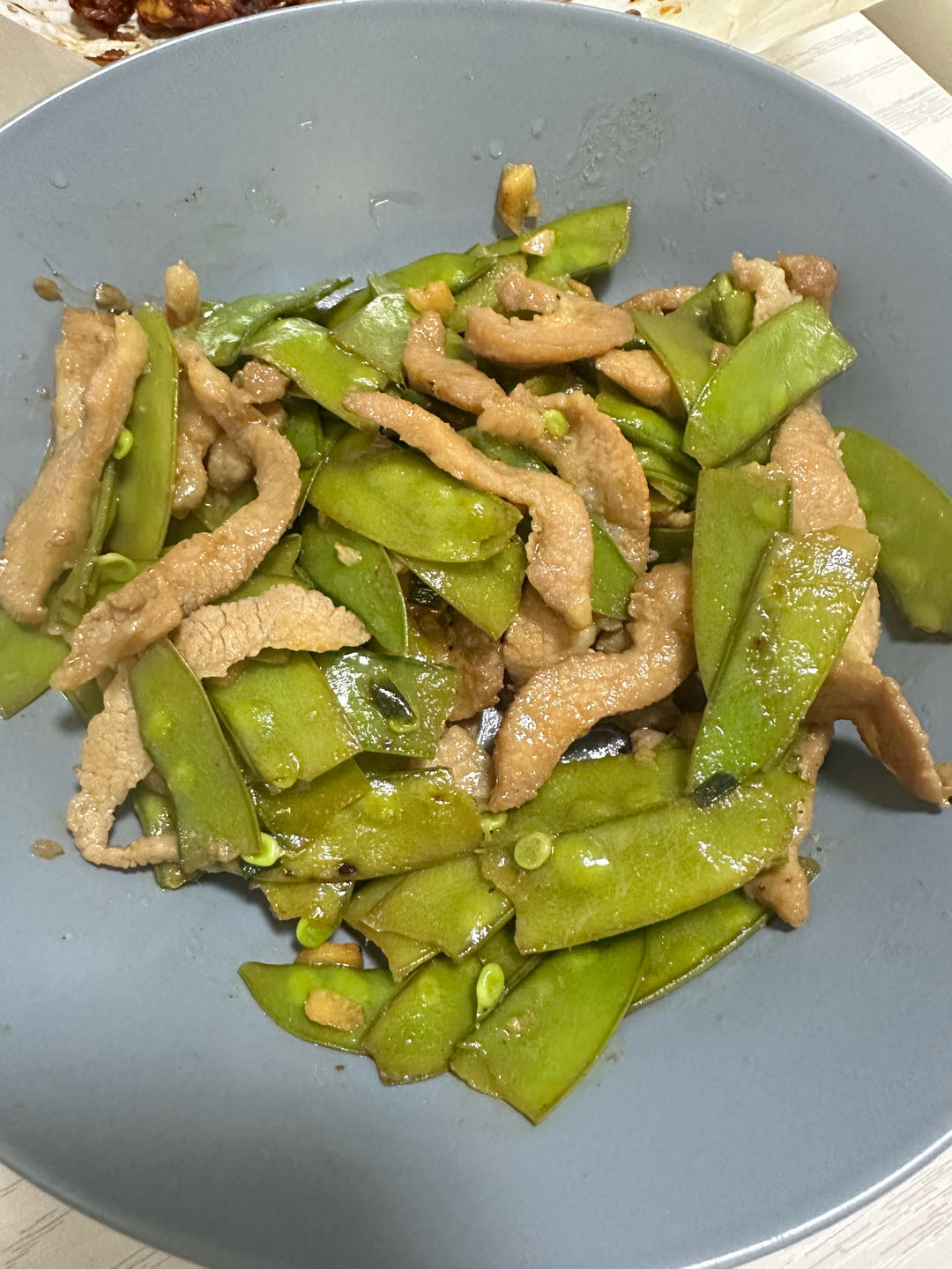 荷兰豆炒猪颈肉