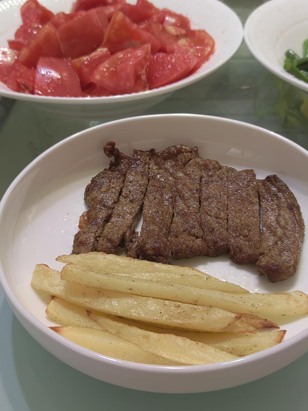 🔥零厨艺！空气炸锅牛排🥩