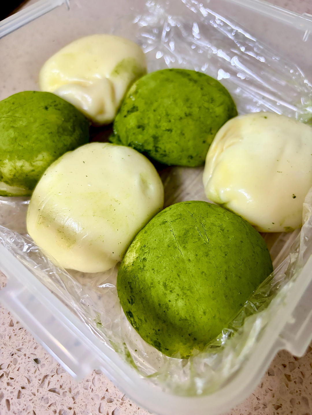 水果奶酪麻糍/糯米糍/麻薯（抹茶榴莲味）——中式茶点和甜品（八十一）