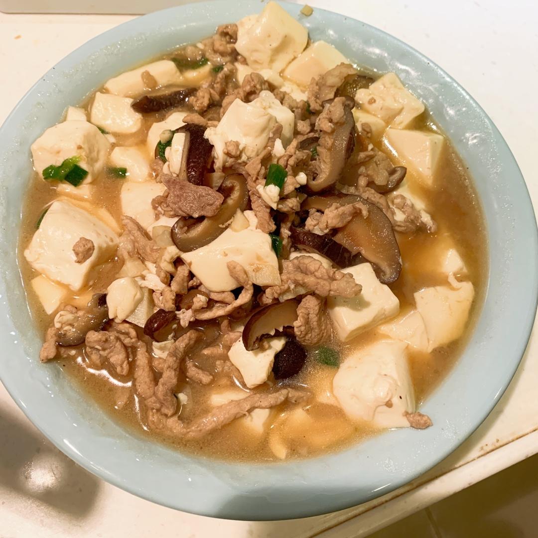 超级下饭的香菇肉沫豆腐