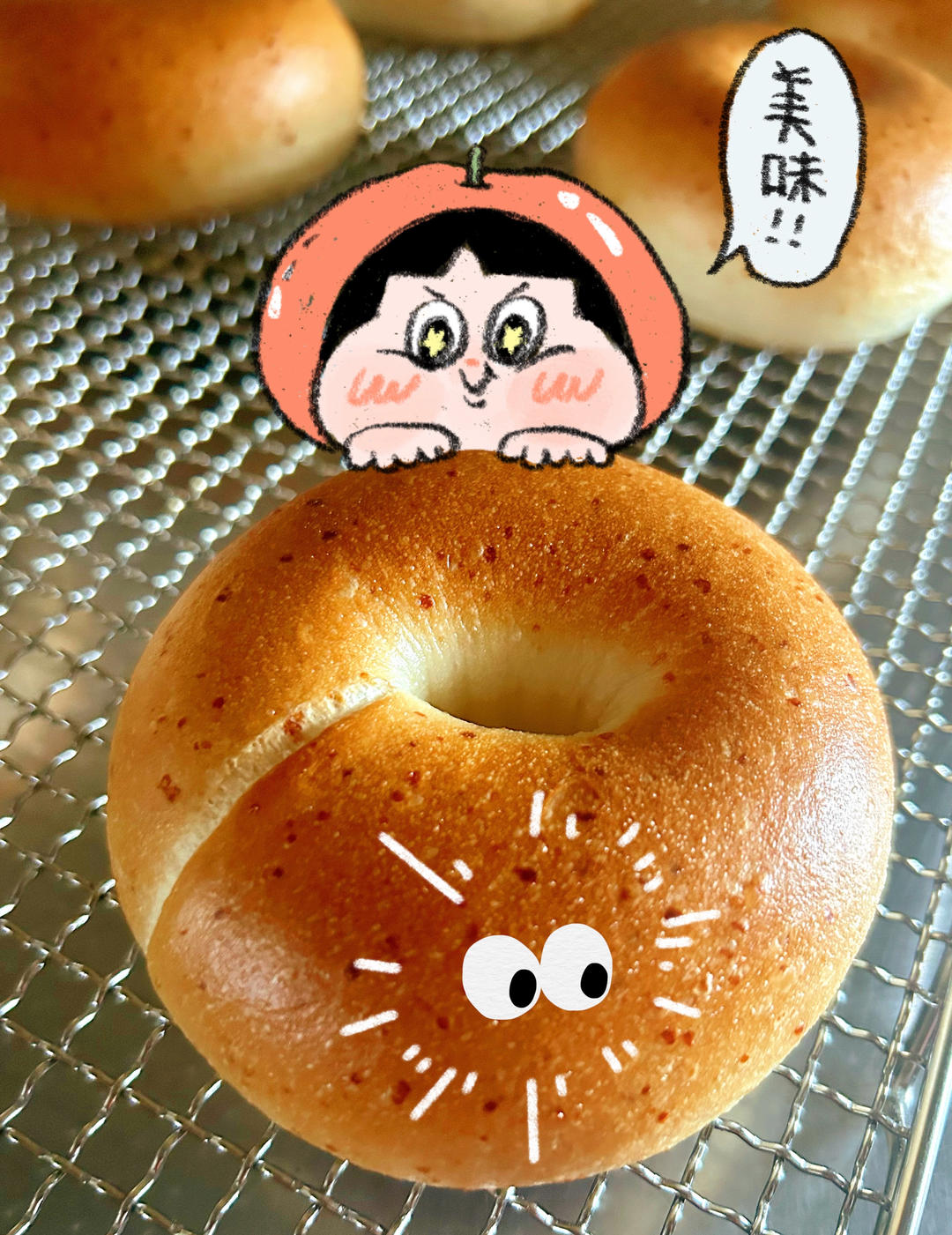 双倍芝士培根贝果