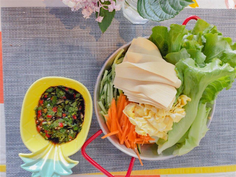 豆皮卷菜~减脂简直啦~