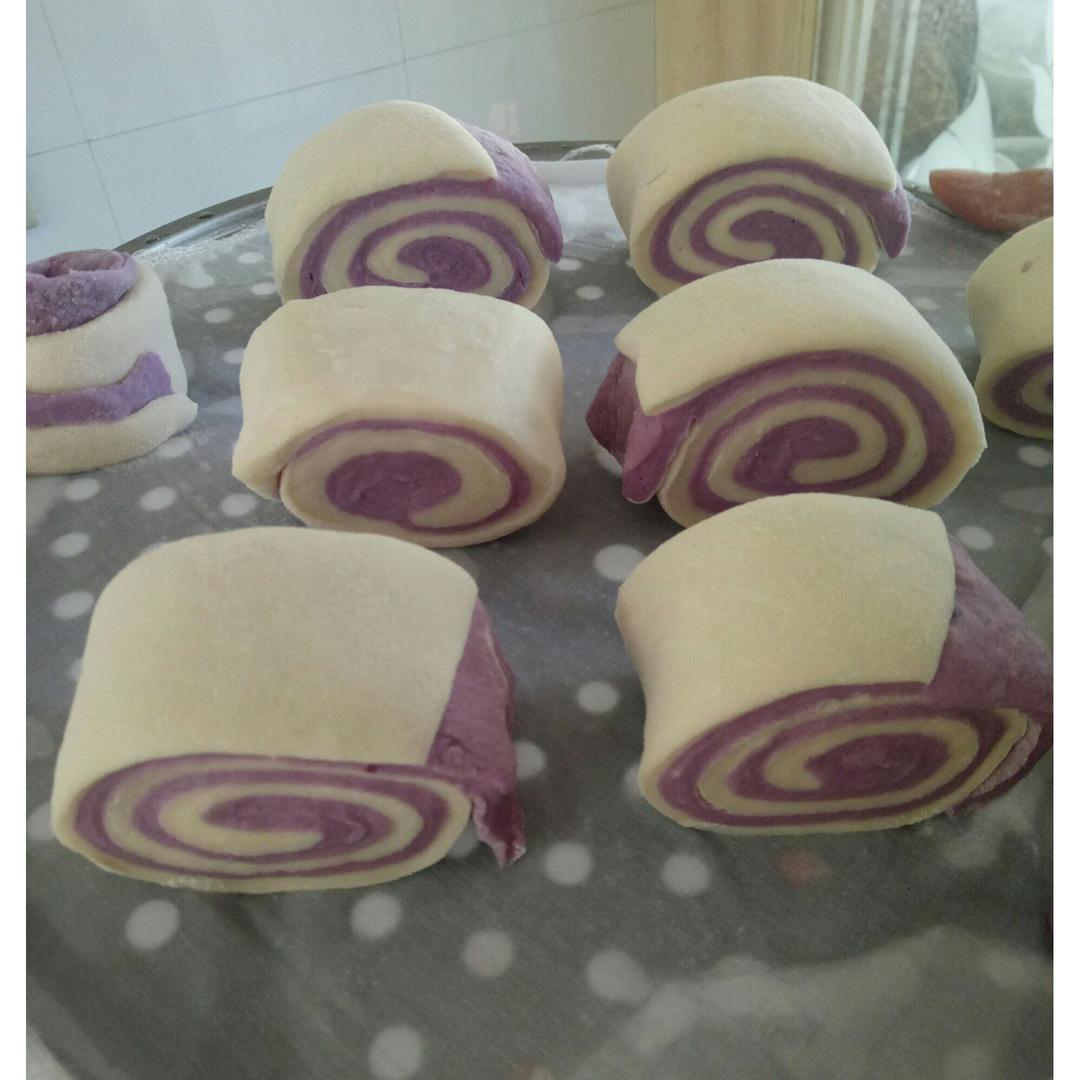 双色紫薯馒头