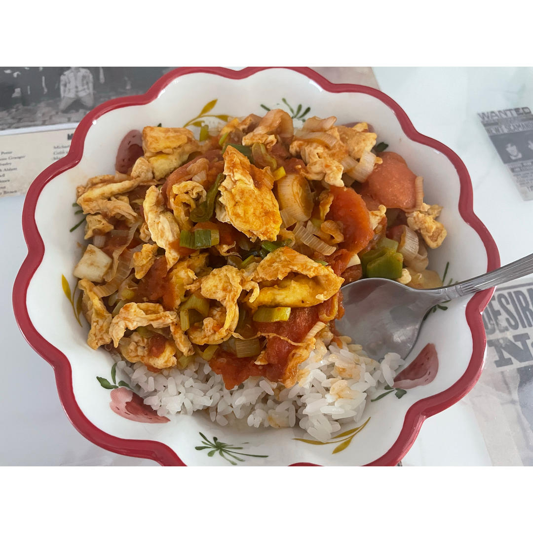 酸酸甜甜开胃饭，番茄炒蛋盖浇饭