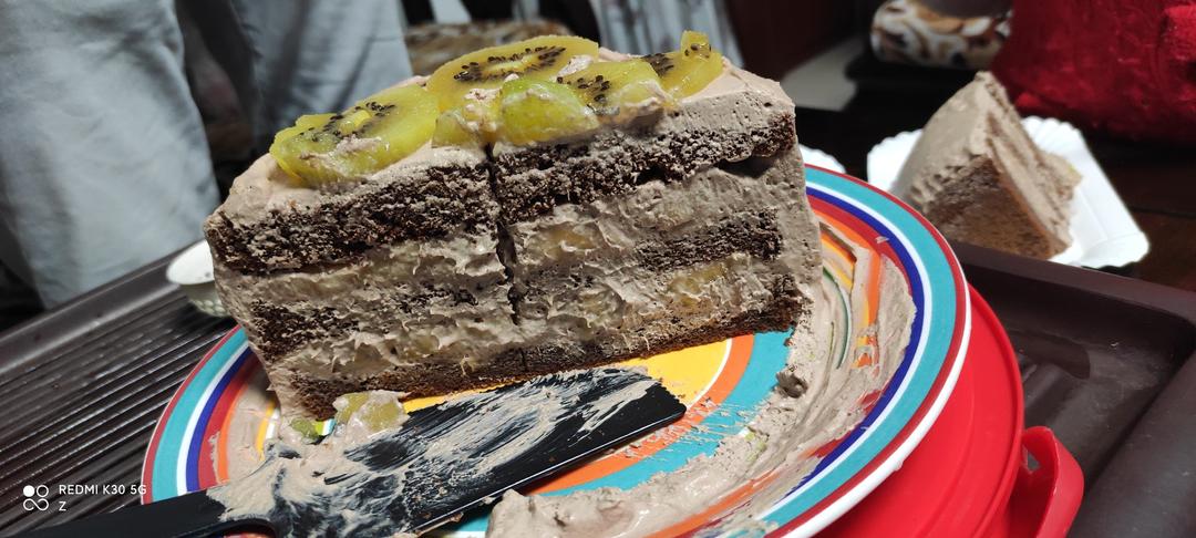 可可摩卡奶油蛋糕（香蕉馅）附可可戚风胚制作