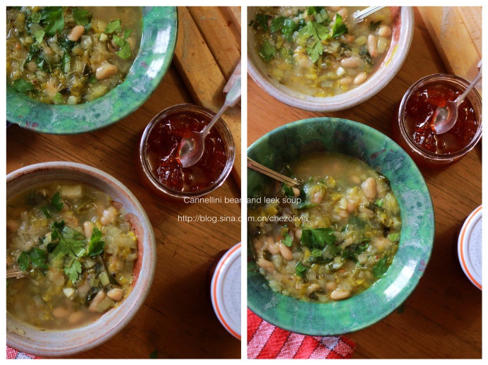 意大利白豆葱汤/Cannellini bean and leek soup