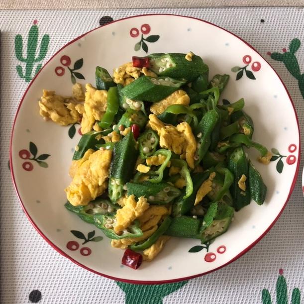 秋葵炒鸡蛋