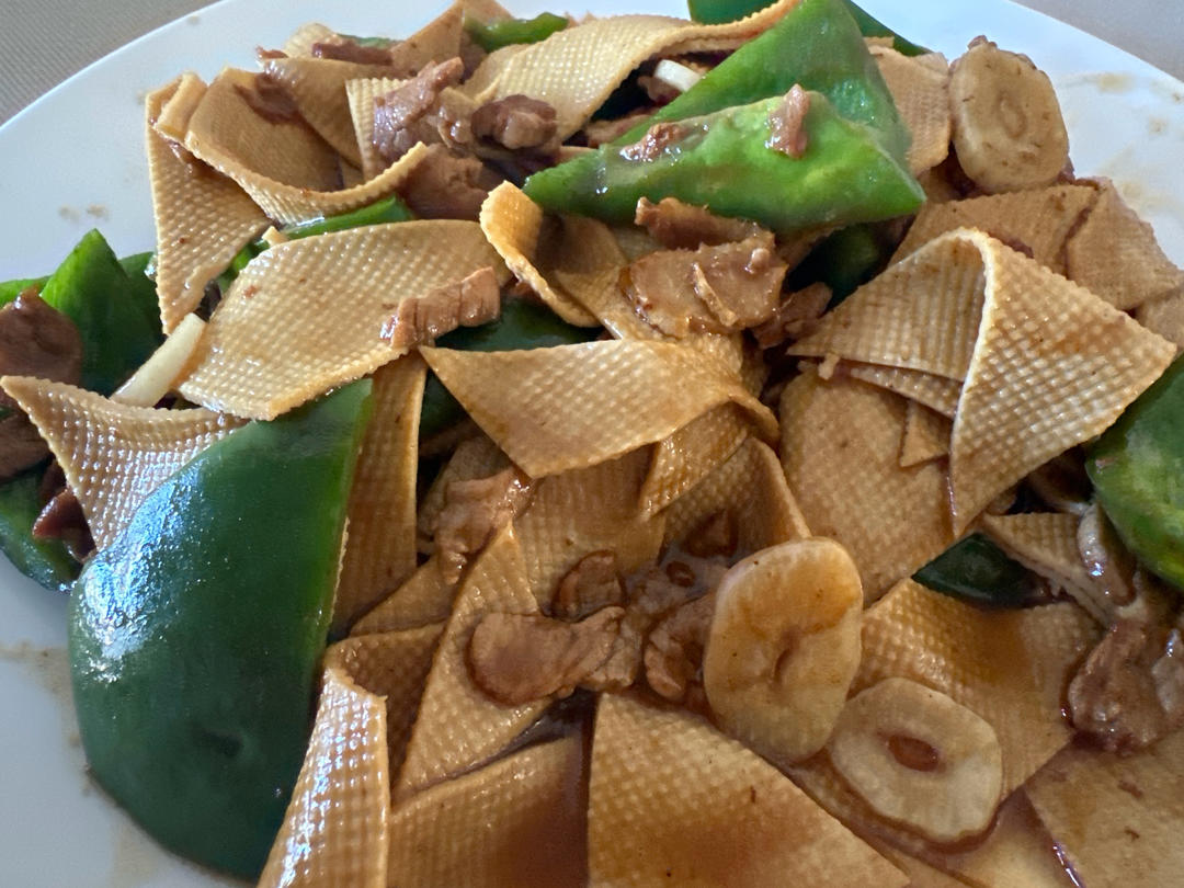 肉炒尖椒干豆腐