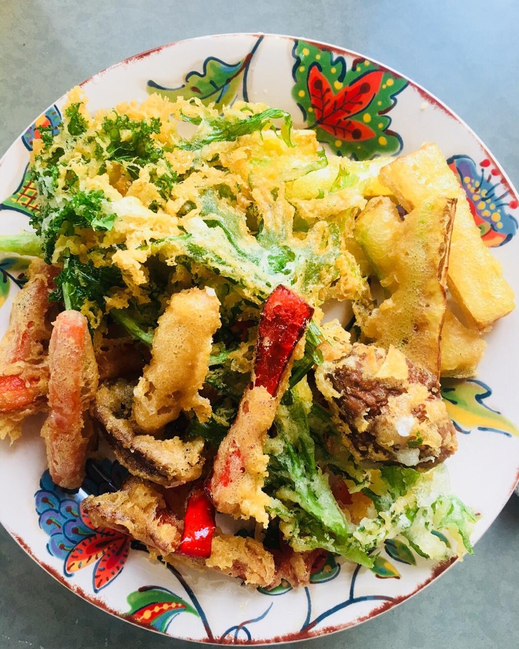 碟子-3做的时蔬天妇罗