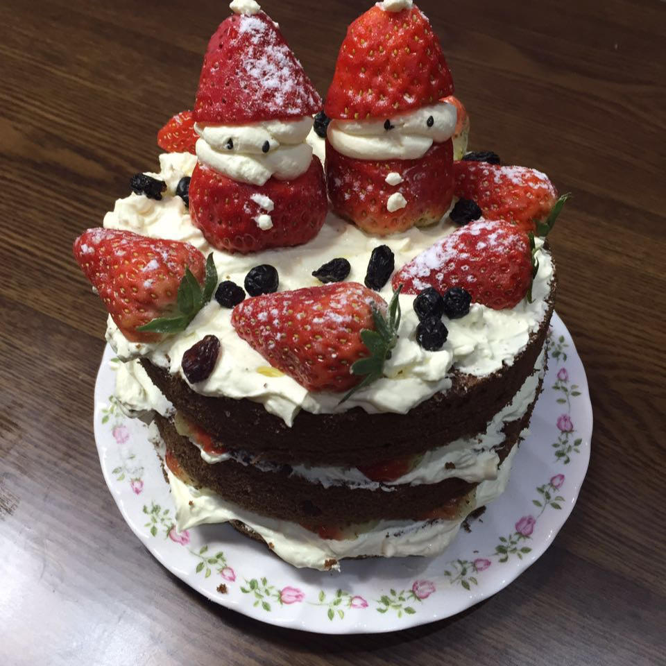 圣诞呆萌裸蛋糕