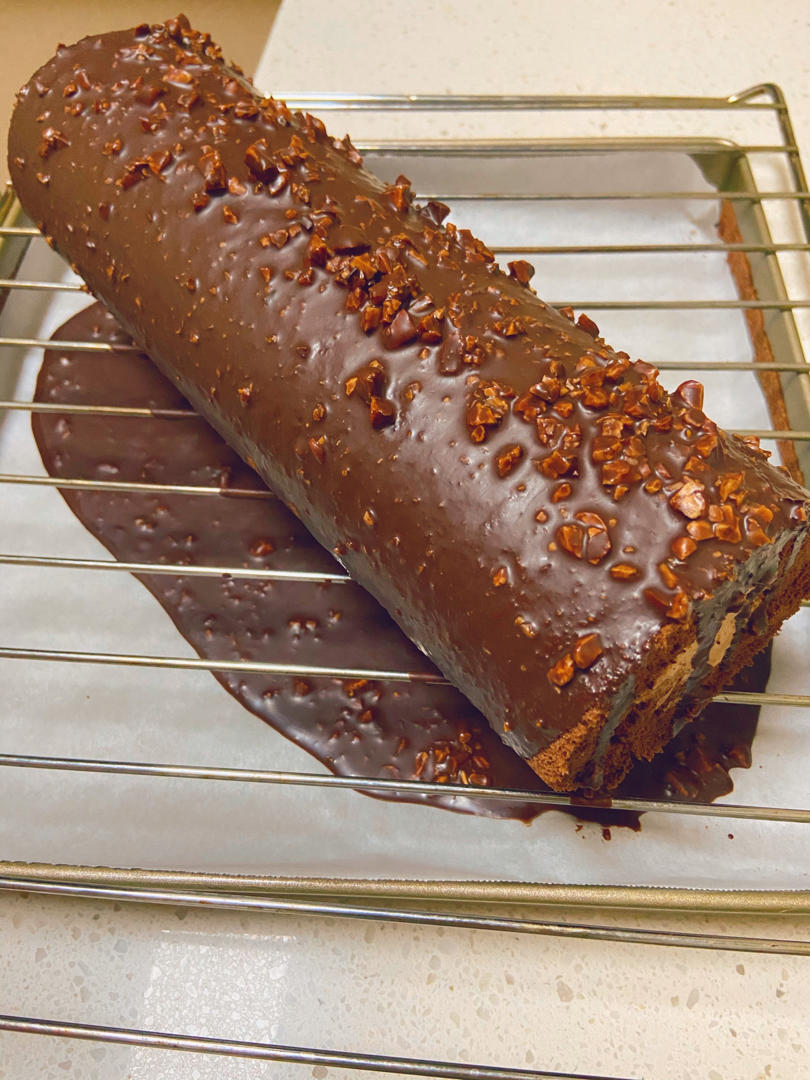 mrszhou做的梦龙蛋糕卷巧克力脆皮卷巧克力梦龙卷