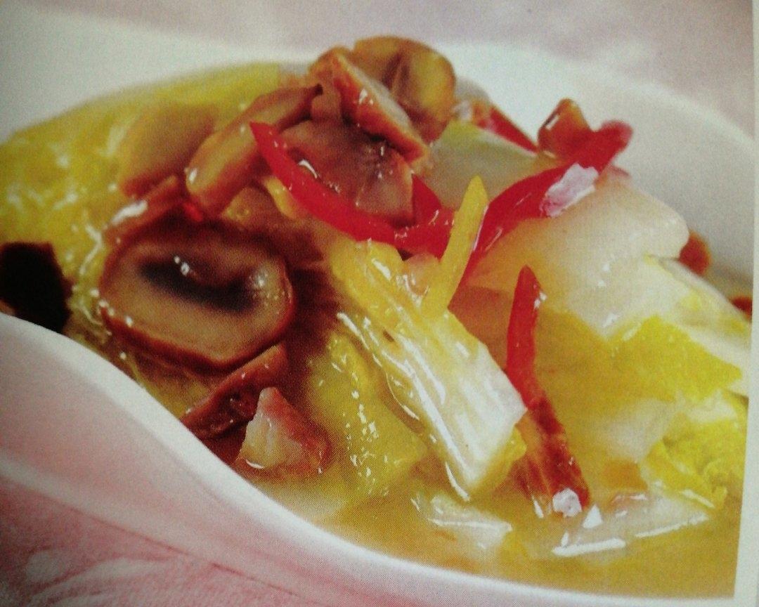 春季午餐素菜板栗扒菜心的做法