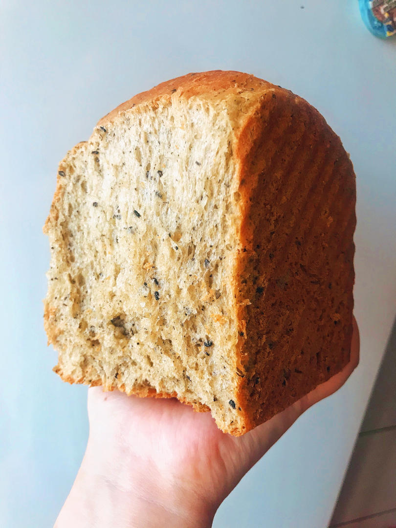 双种芝麻全麦吐司 100%全麦 烫种+波兰种