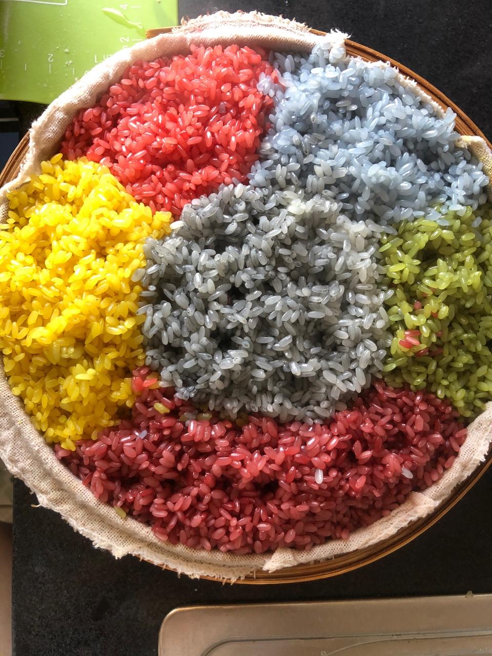 彩色糯米饭的做法