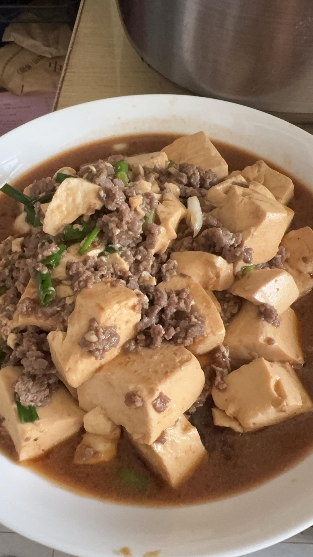 豆腐炒肉末