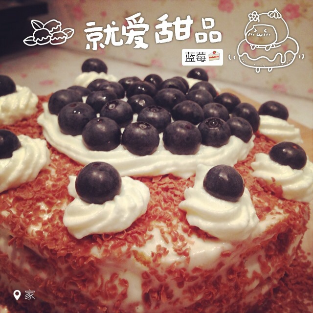 蓝莓装饰蛋糕