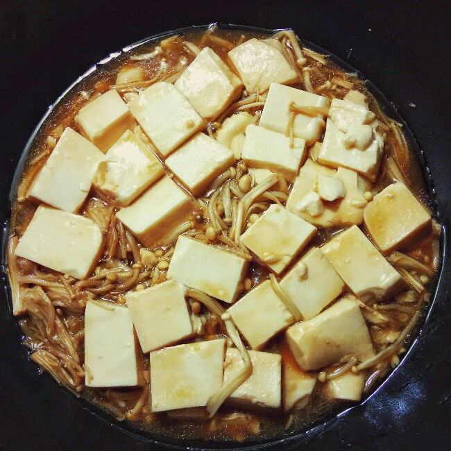 金针菇豆腐 素食也可以如此美味！