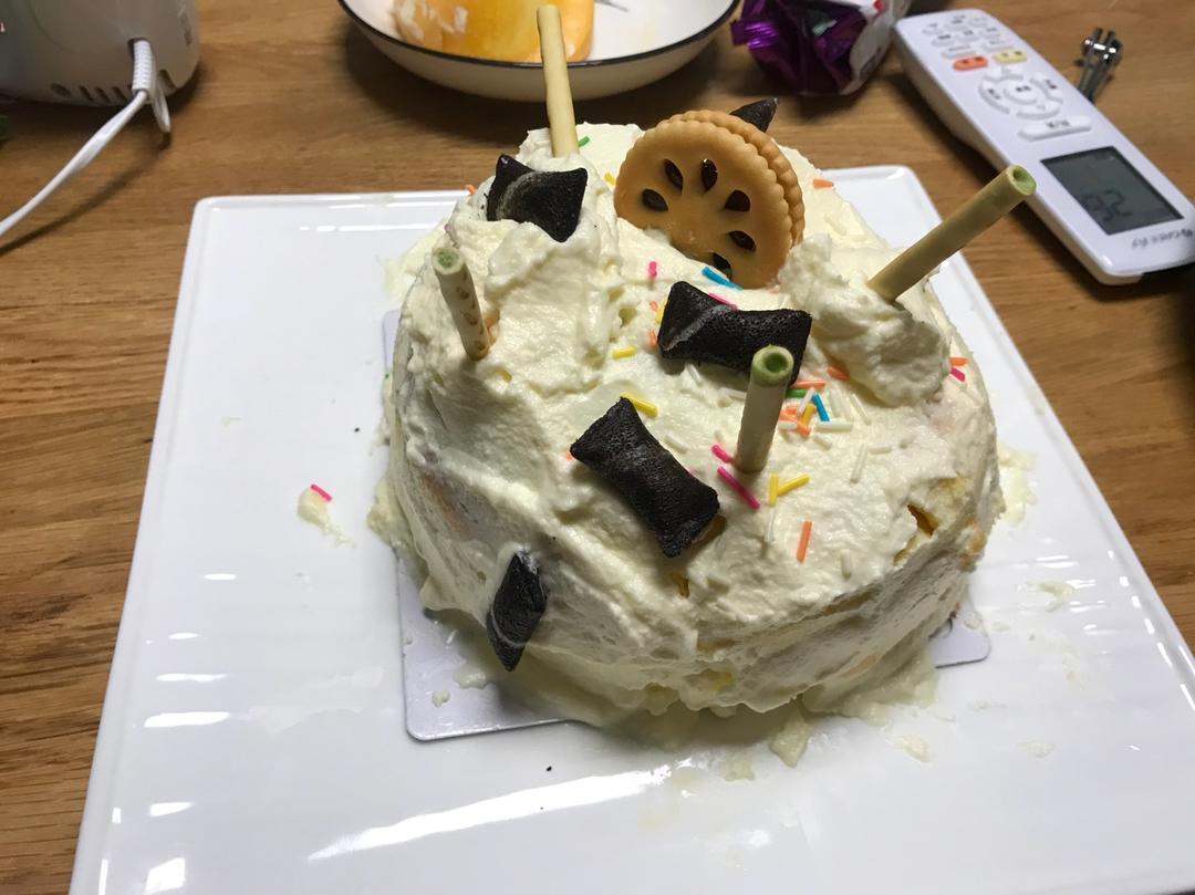 可可戚风水果裸蛋糕