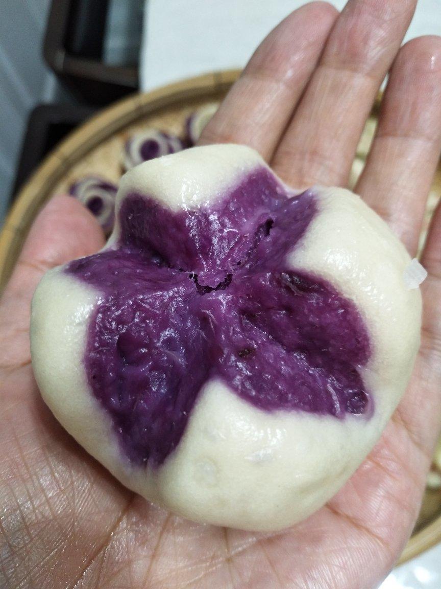 maggie_bdlc做的紫薯开花馒头