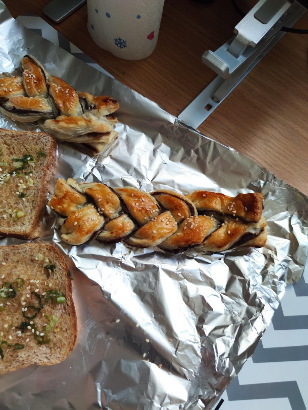 豆沙辫子面包（一次发酵）