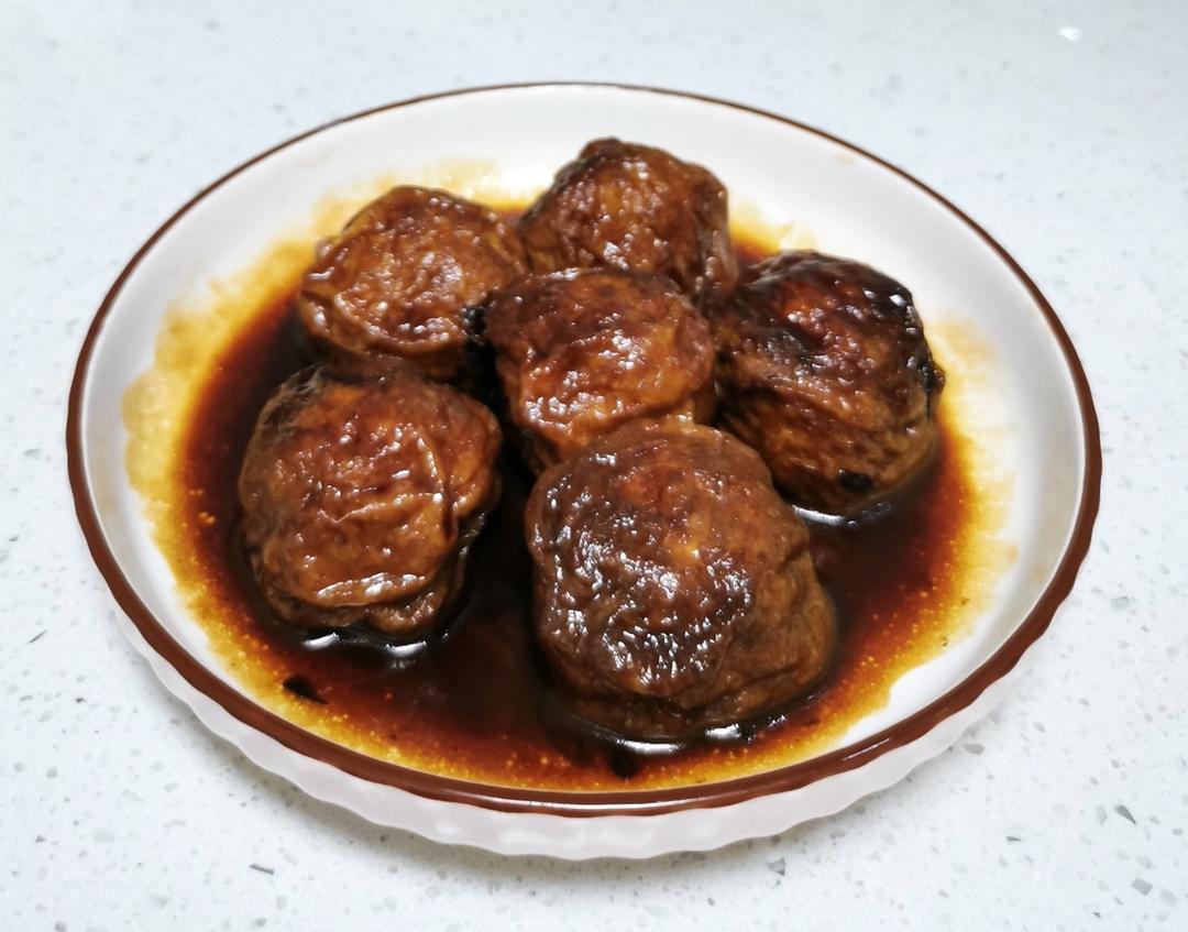 红烧油面筋塞肉