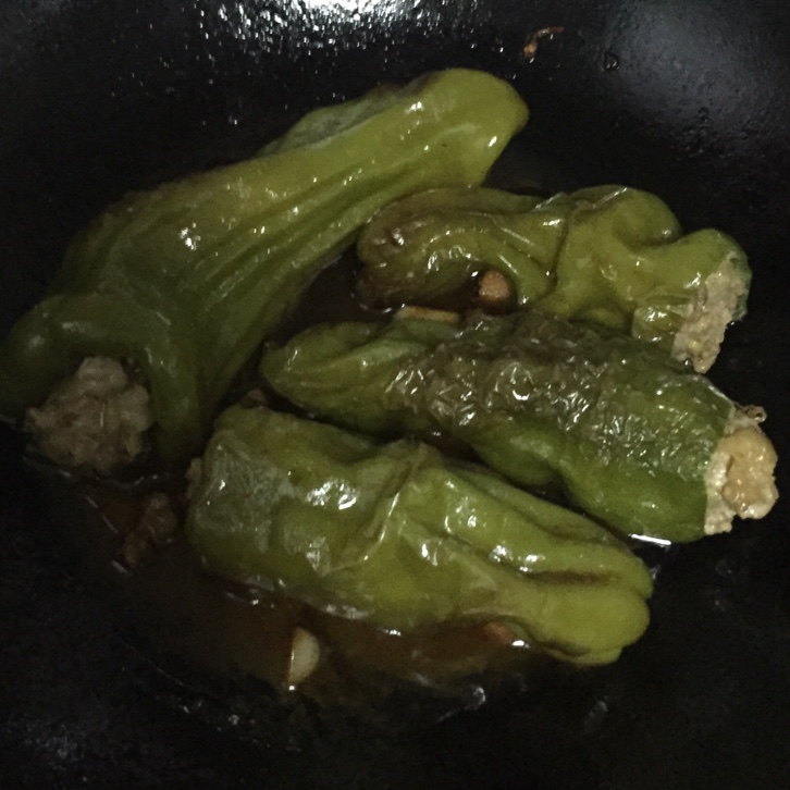 肉馅辣椒-新手下厨 stuffed Chili pepper