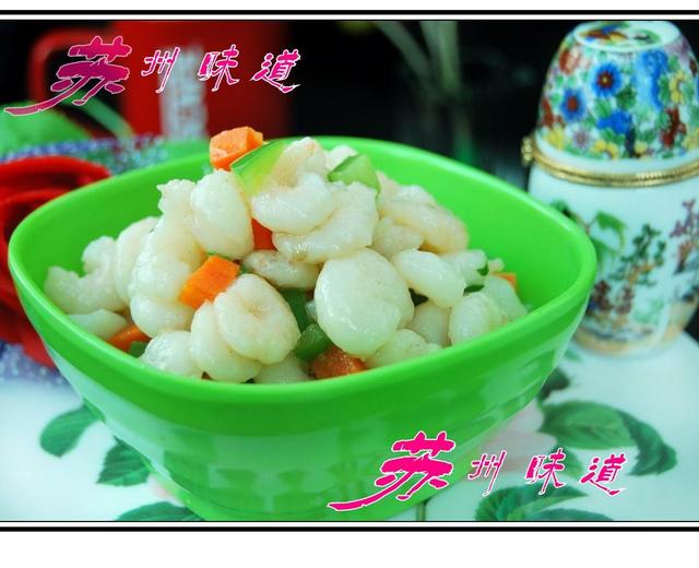 三色虾仁的做法