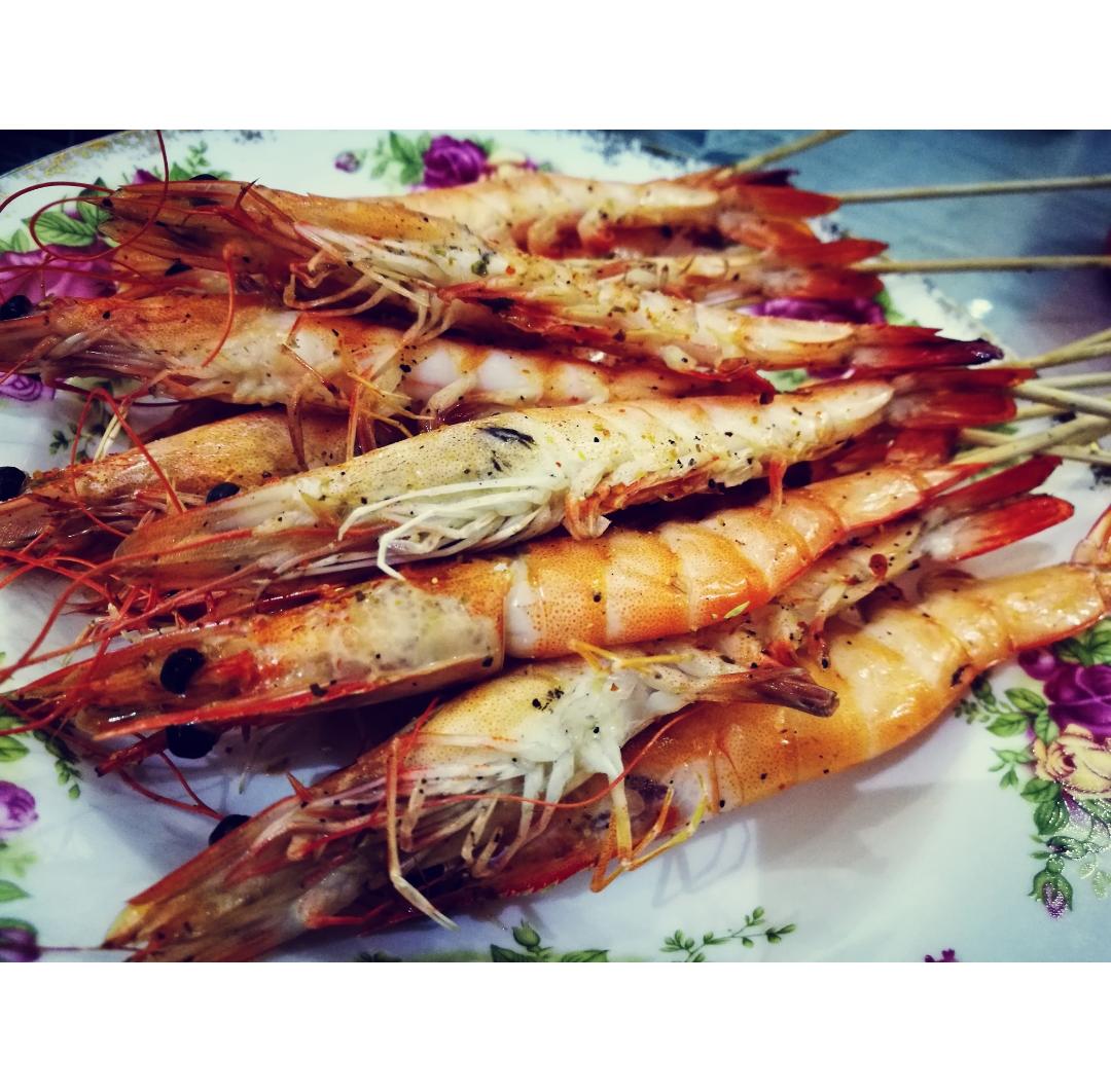 盐烤虾