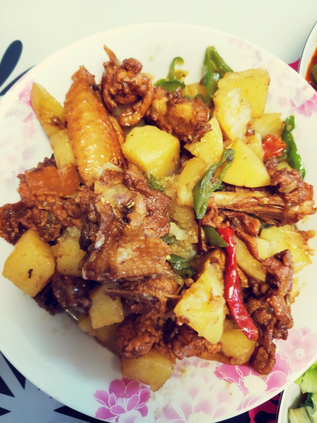 新疆大盘鸡 一个人的小盘鸡