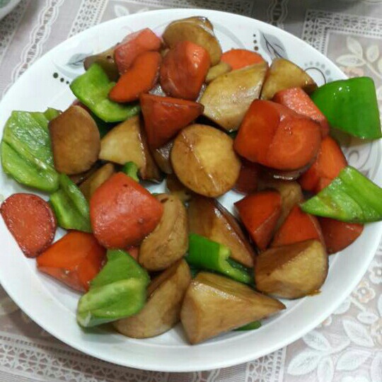 清炒胡萝卜杏鲍菇