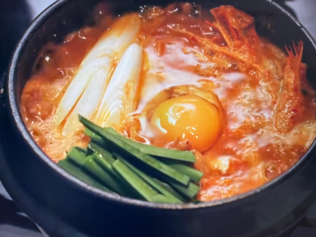 韓式石鍋豆腐+炒章魚+青辣椒煎餅