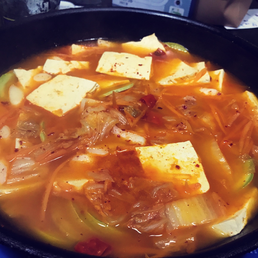 0油脂的韩国泡菜汤