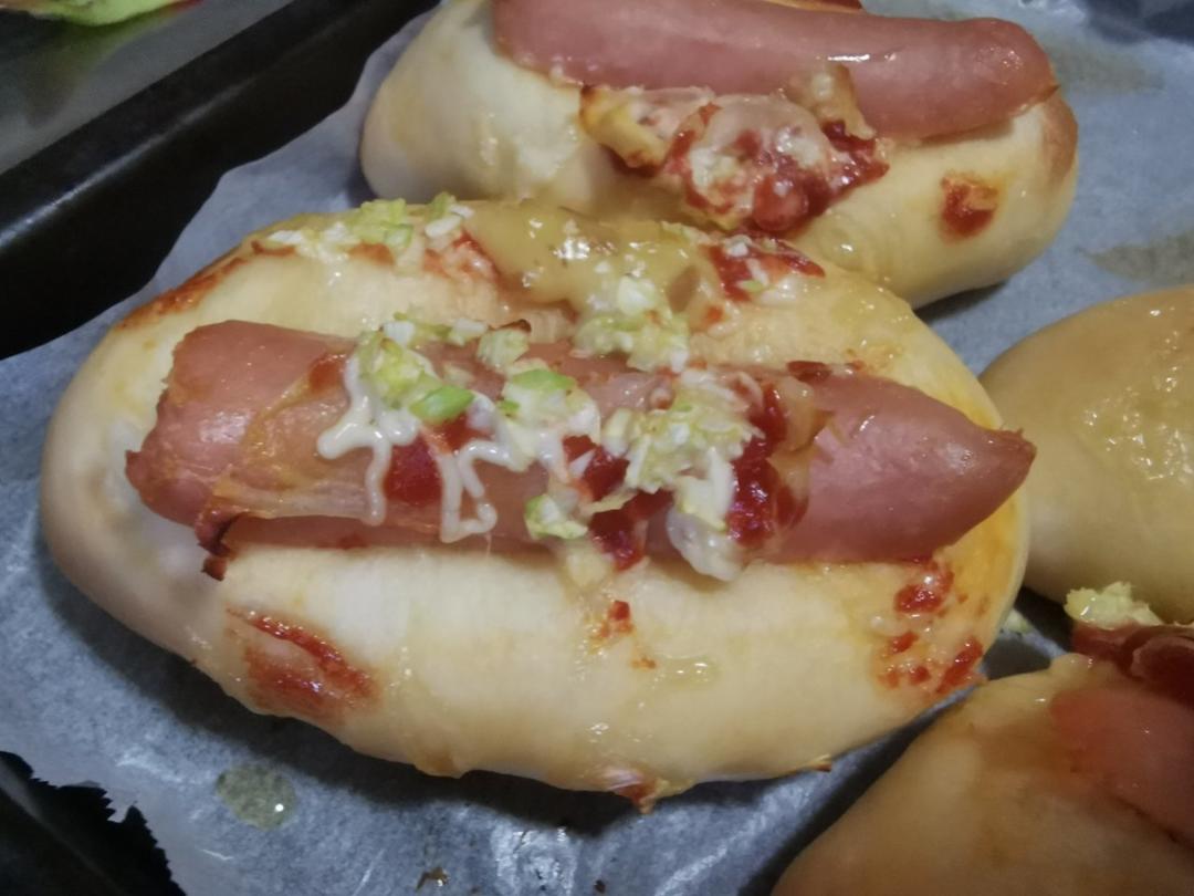 美味的香肠面包