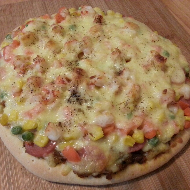 鲜虾培根薄披萨—海氏烤箱定制