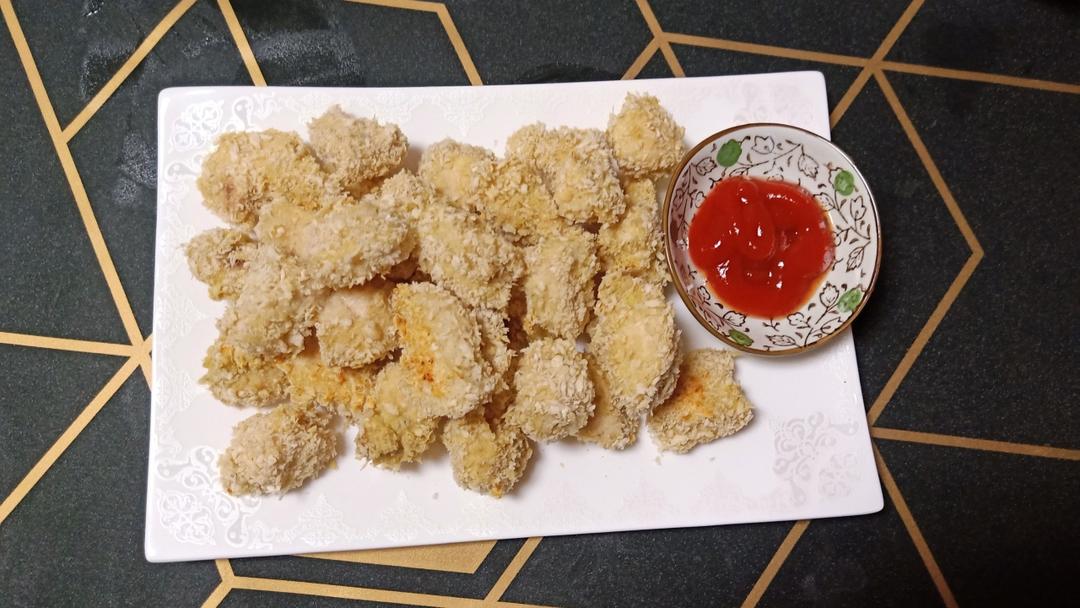 烤箱版鸡米花 | 无需油炸 蒜香味十足