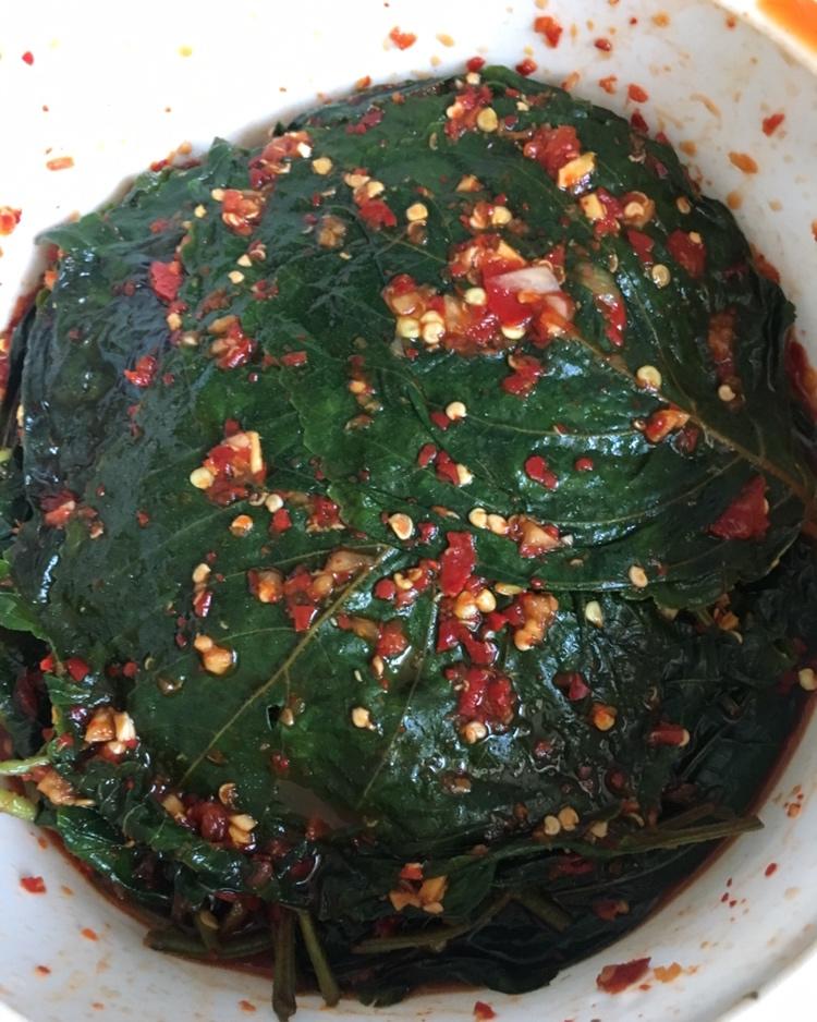 依恋-9做的朝鲜族苏子叶咸菜