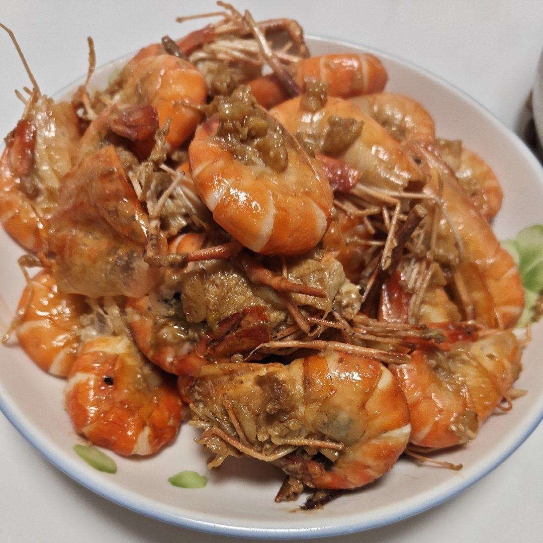 快手菜：芥末黄油蒜蓉罗氏虾