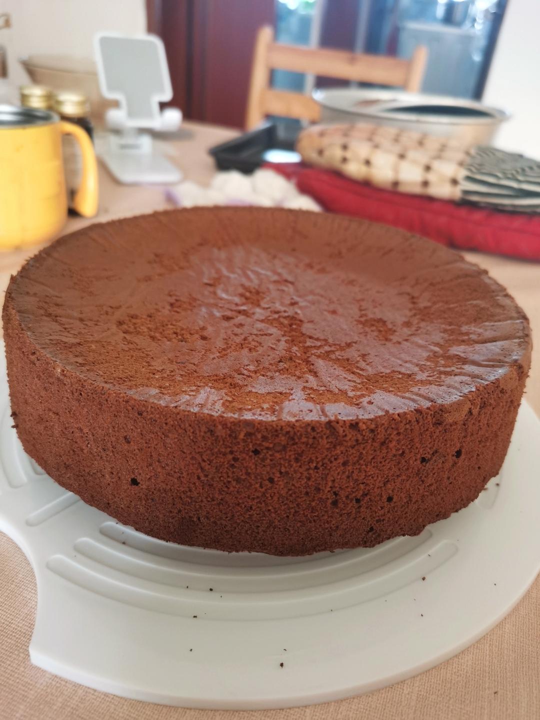 不消泡的可可巧克力戚风蛋糕