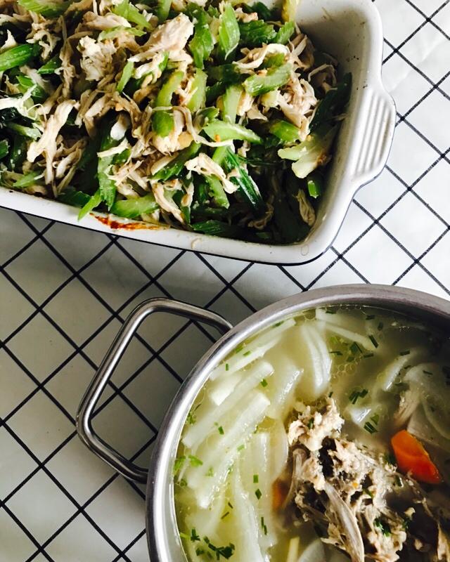 【健康三餐】芹菜拌鸡丝