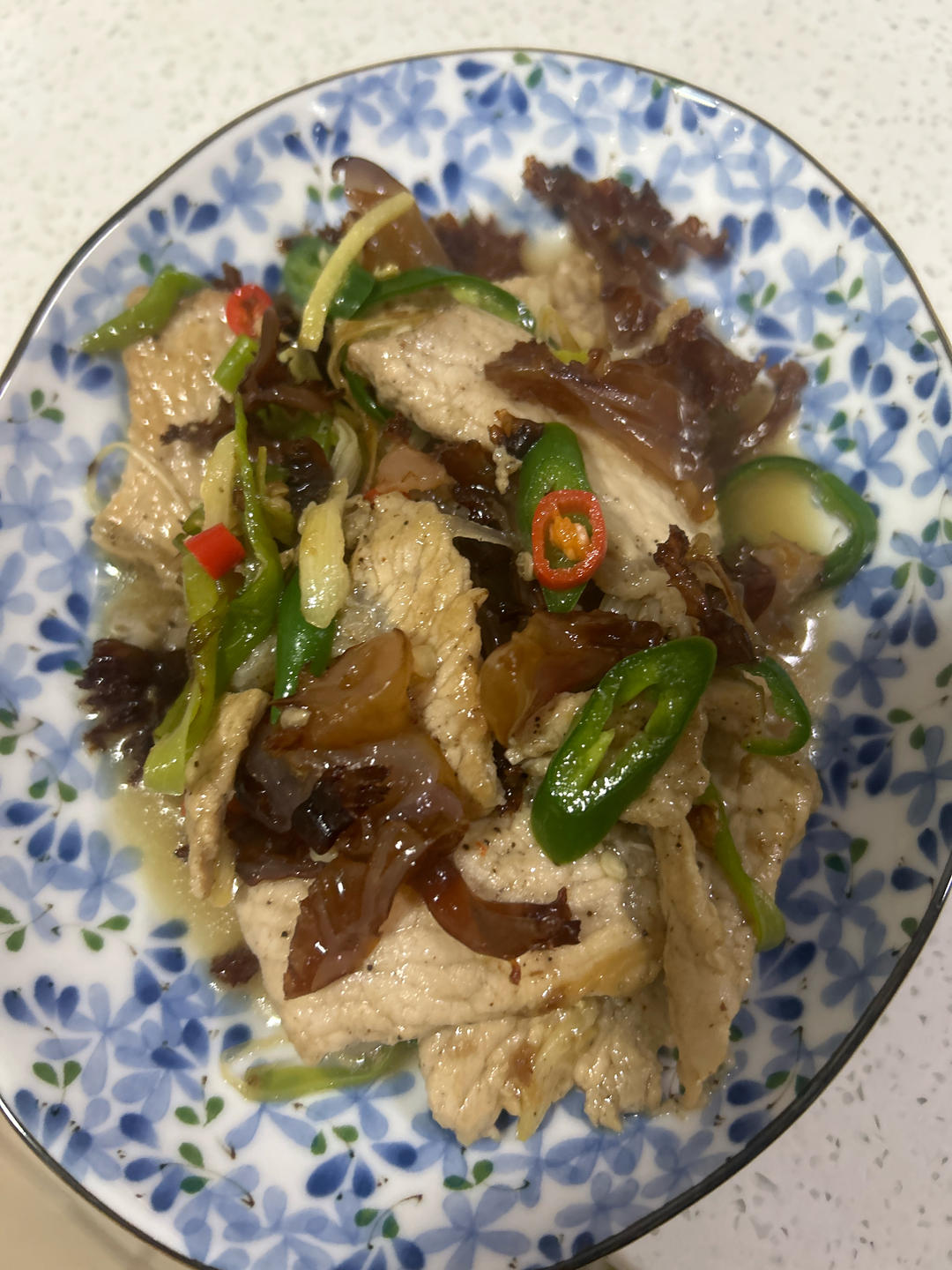 海蜇丝炒肉丝
