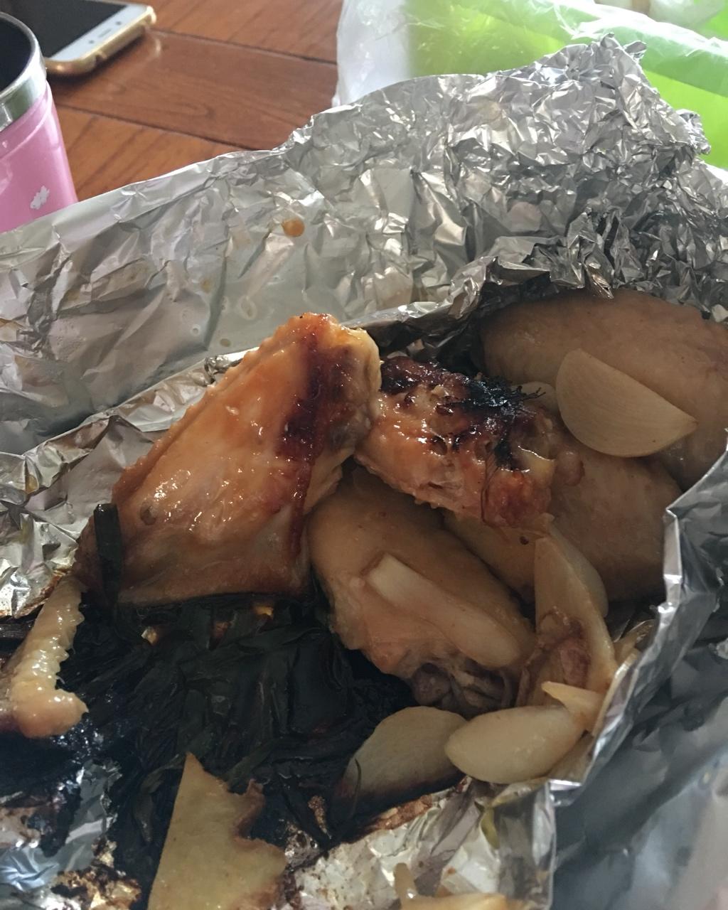 斐啊斐做的葱香纸包鸡翅