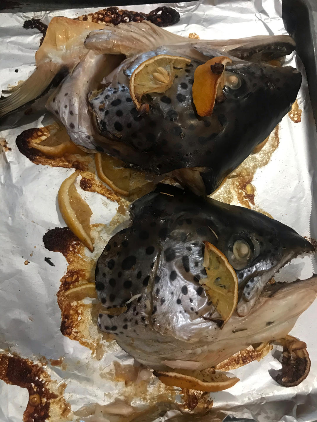 大和风味之盐烤三文鱼头