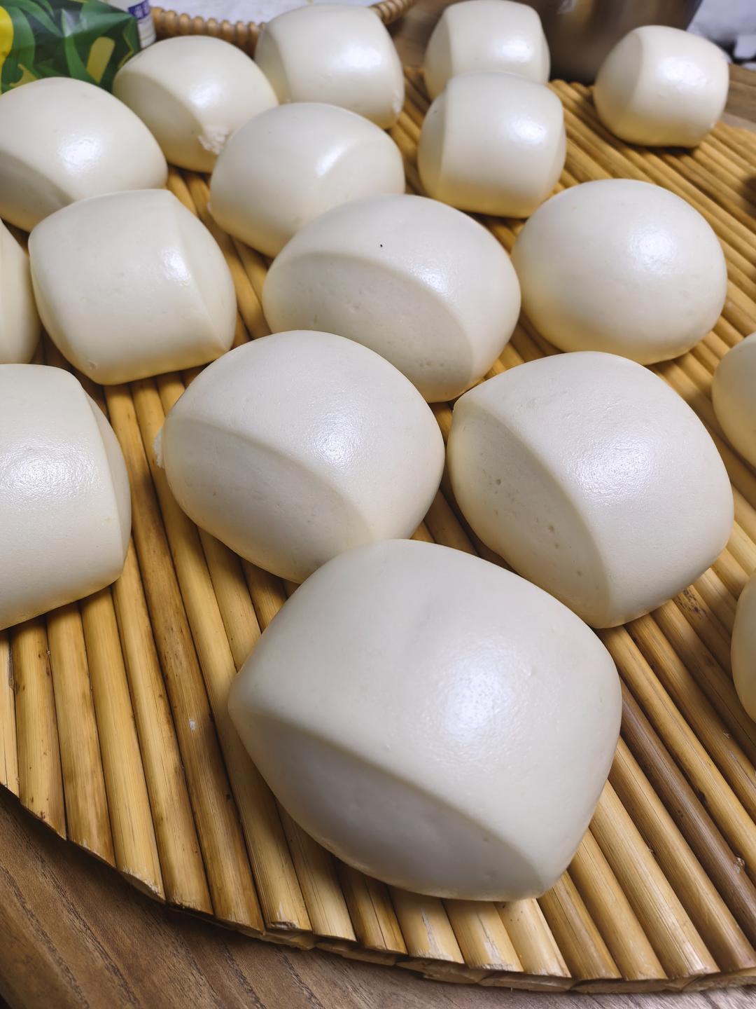 玉米叶蒸馒头