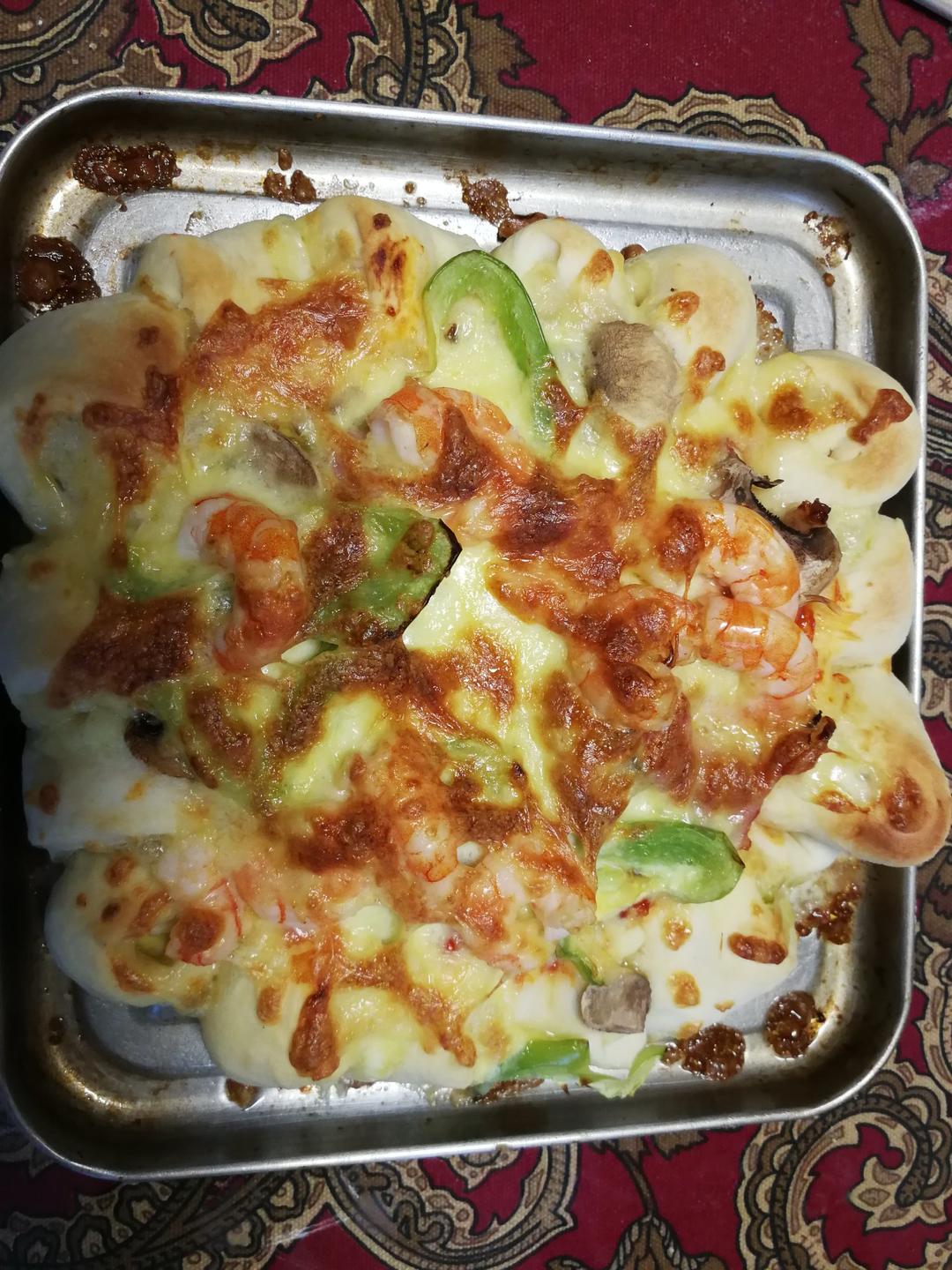 芝心鸡肉虾仁披萨