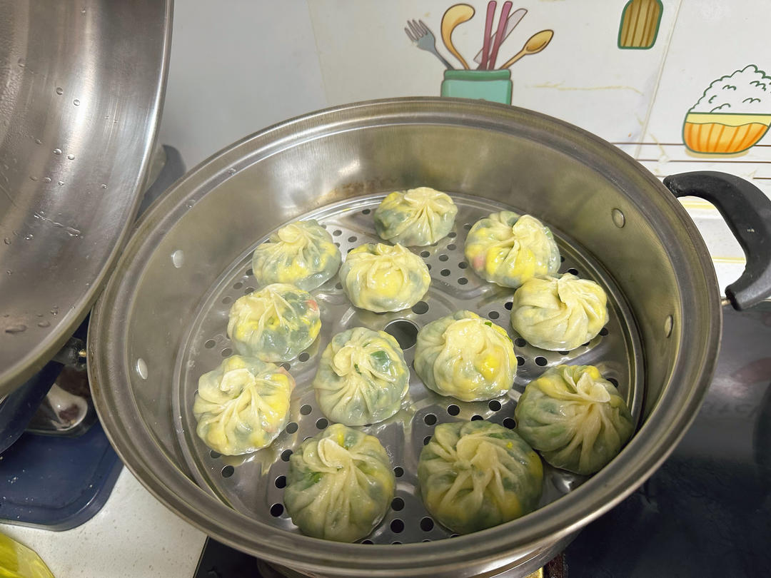 饺子皮韭菜鸡蛋包子的做法