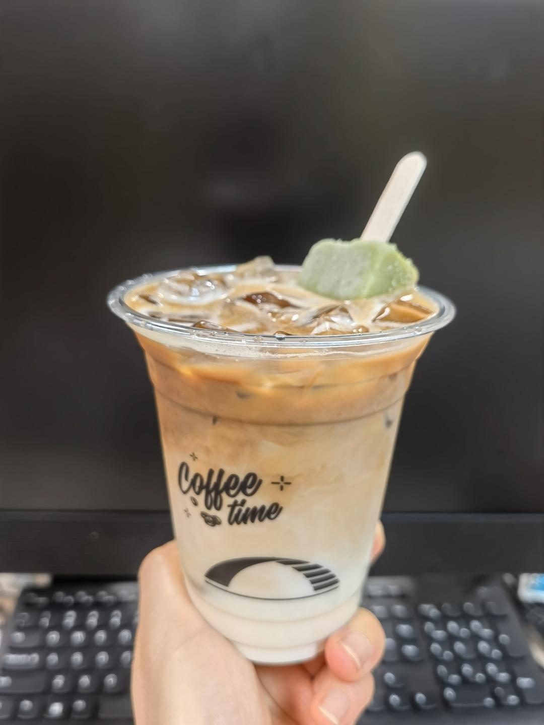 绿豆沙拿铁💚超火的复古特调，出人意料的好喝!